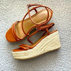 Asos brown wedge sandals